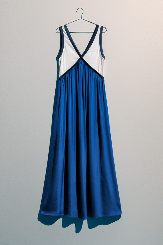 Blue Contrast Empire Maxi