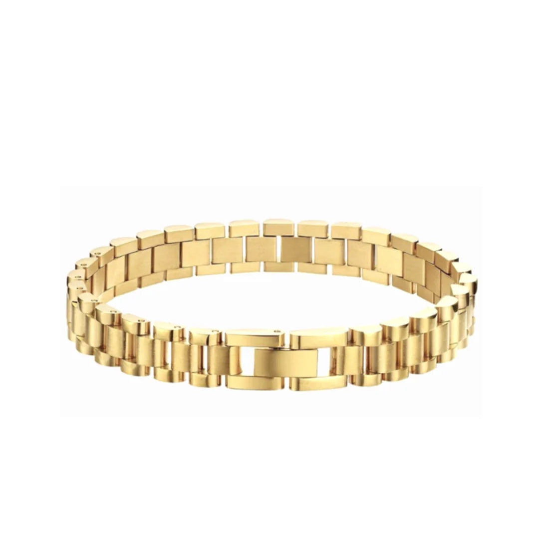 Gold watchband bracelet