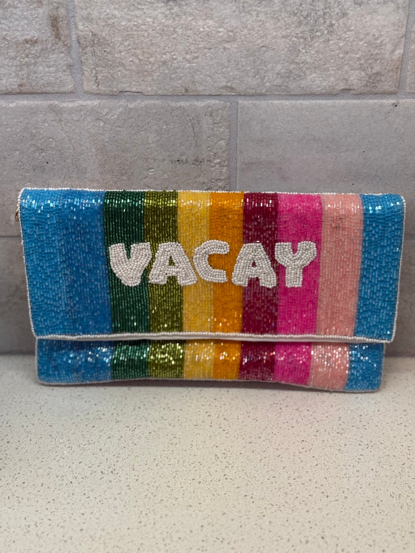 Vacay Beaded Clutch