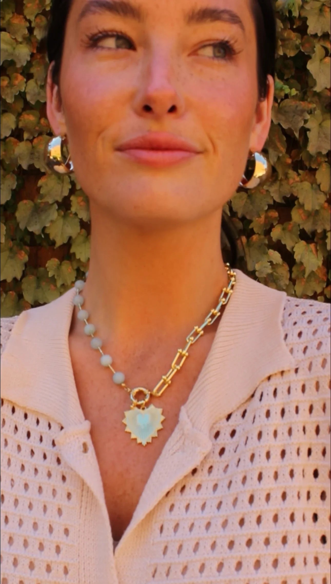 blue heart necklace