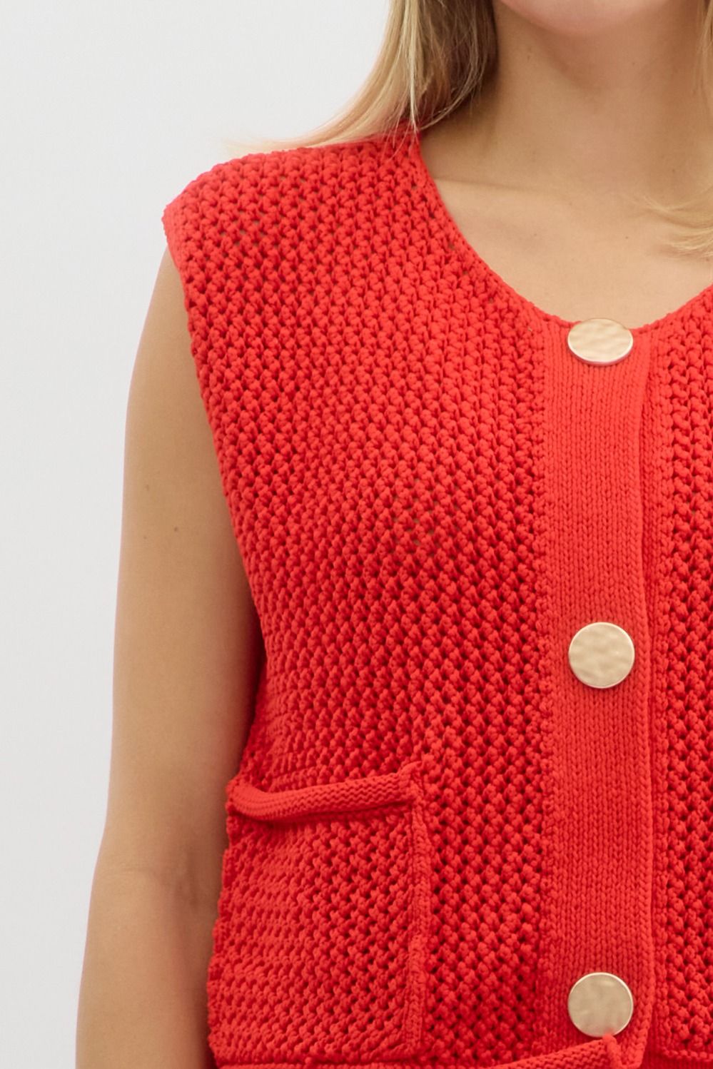 Button Down Sweater Vest