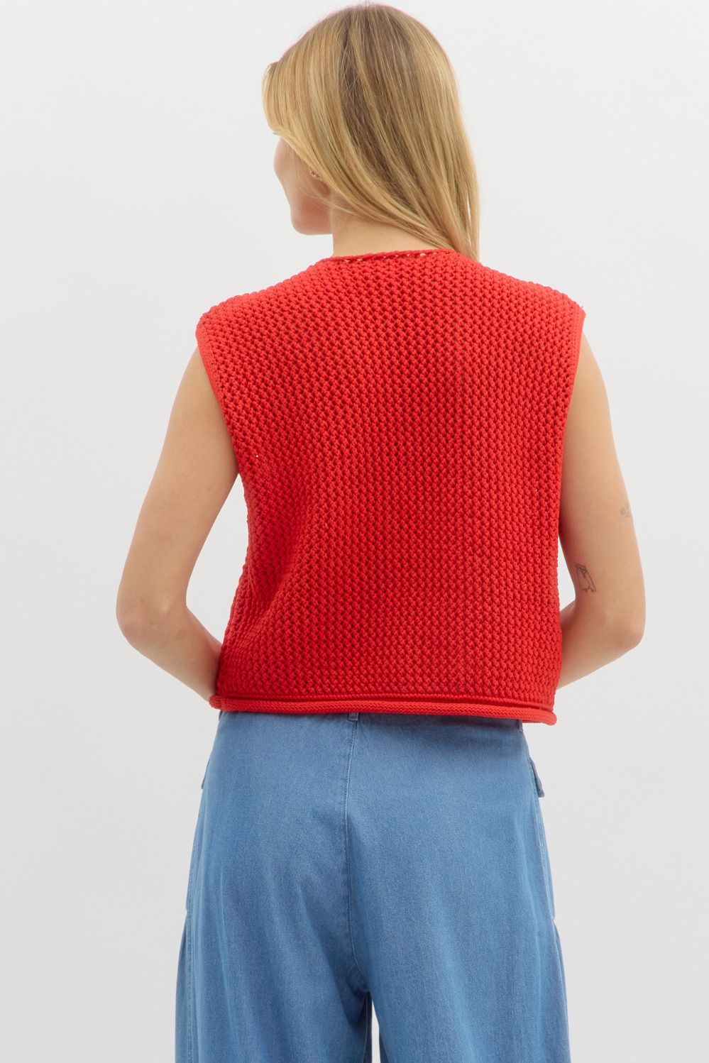 Button Down Sweater Vest