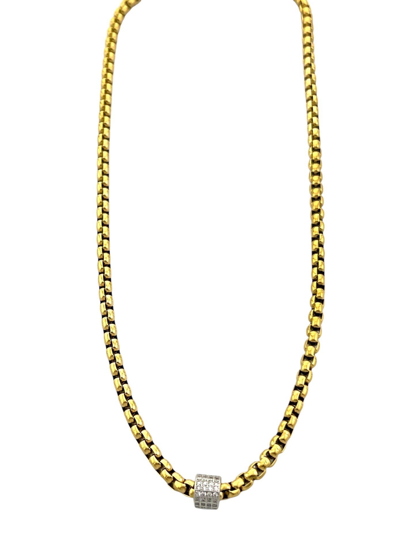 Gold Bead Necklace With Spinner