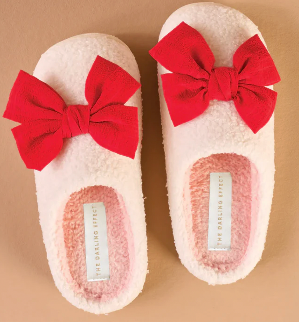 Red Bow Slippers