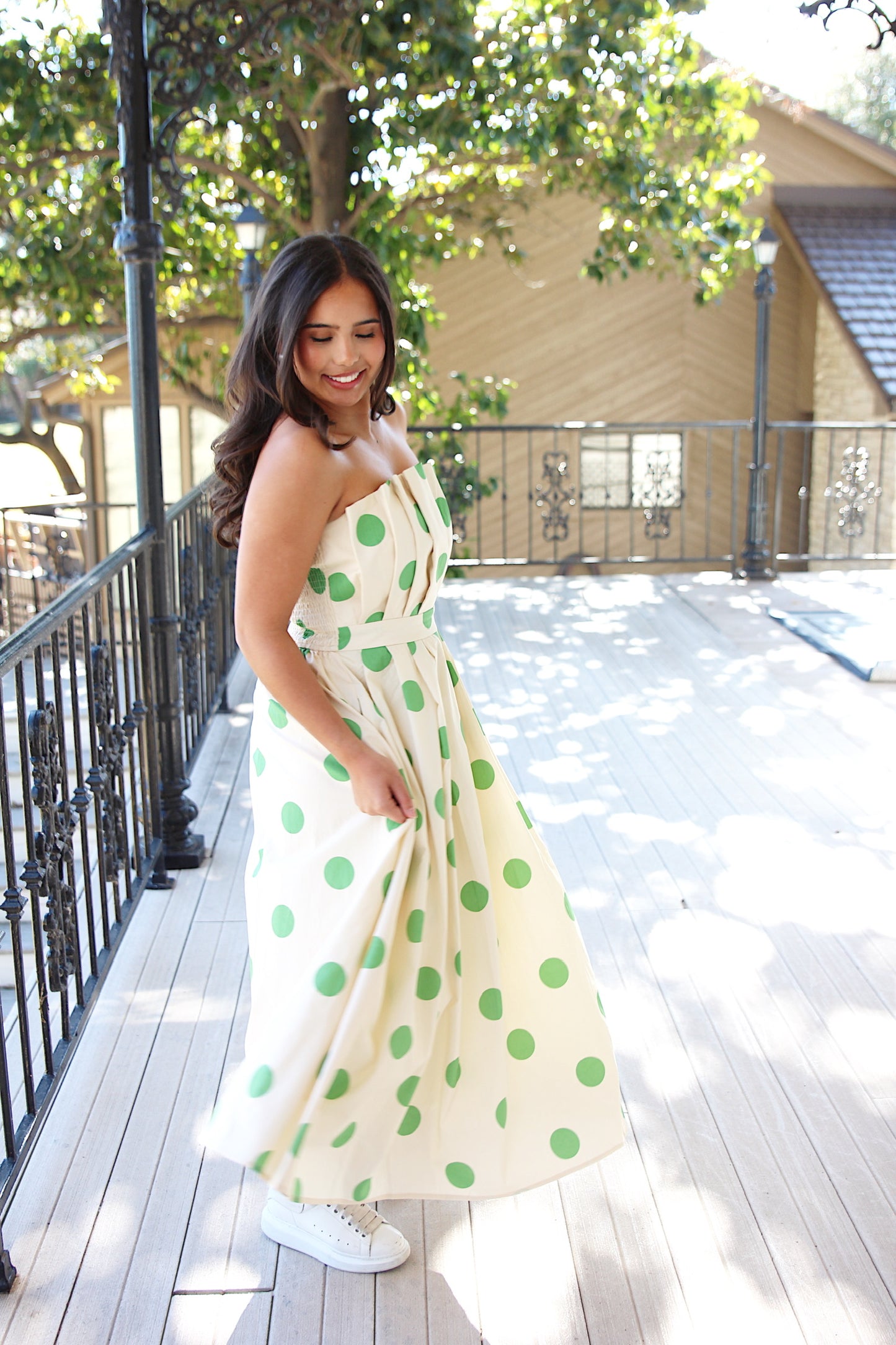 Green Polka Dot dress