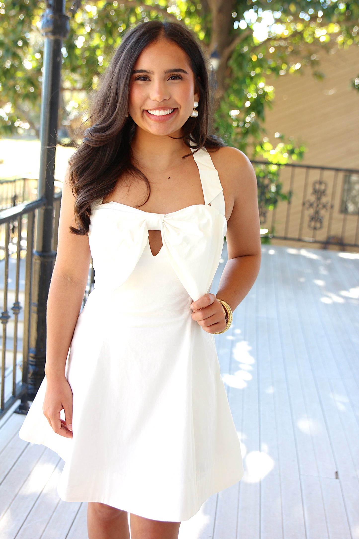 White Bow Dress