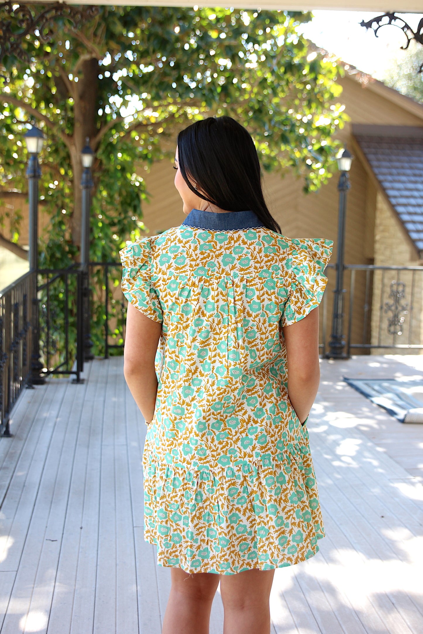 Mint Floral Dress