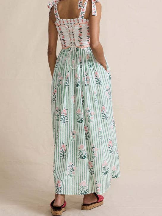 Floral Tie Swing Dress