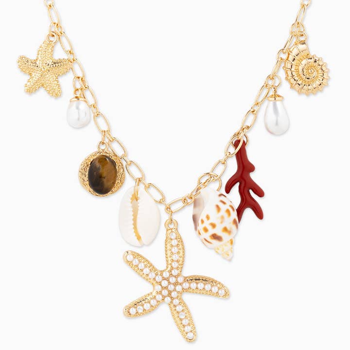 Pearl Starfish Charm Necklace