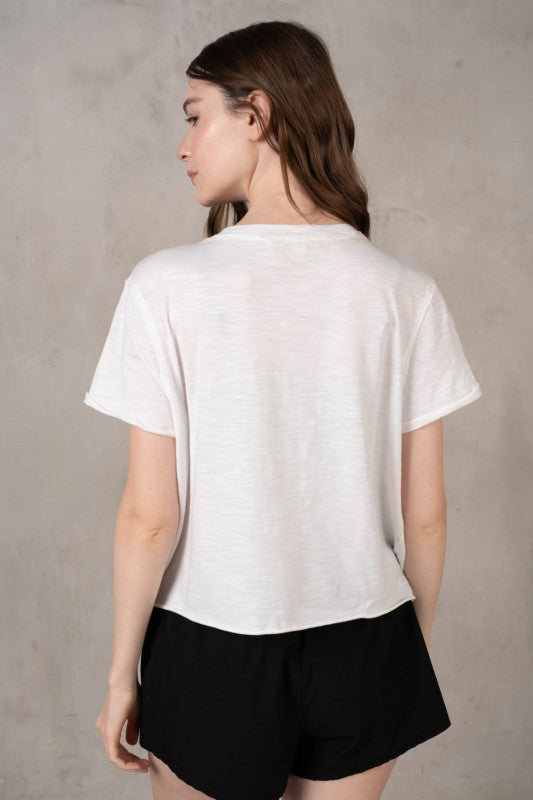 White Slub Tee