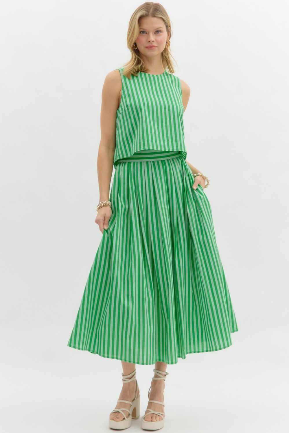 Green Stripe Set