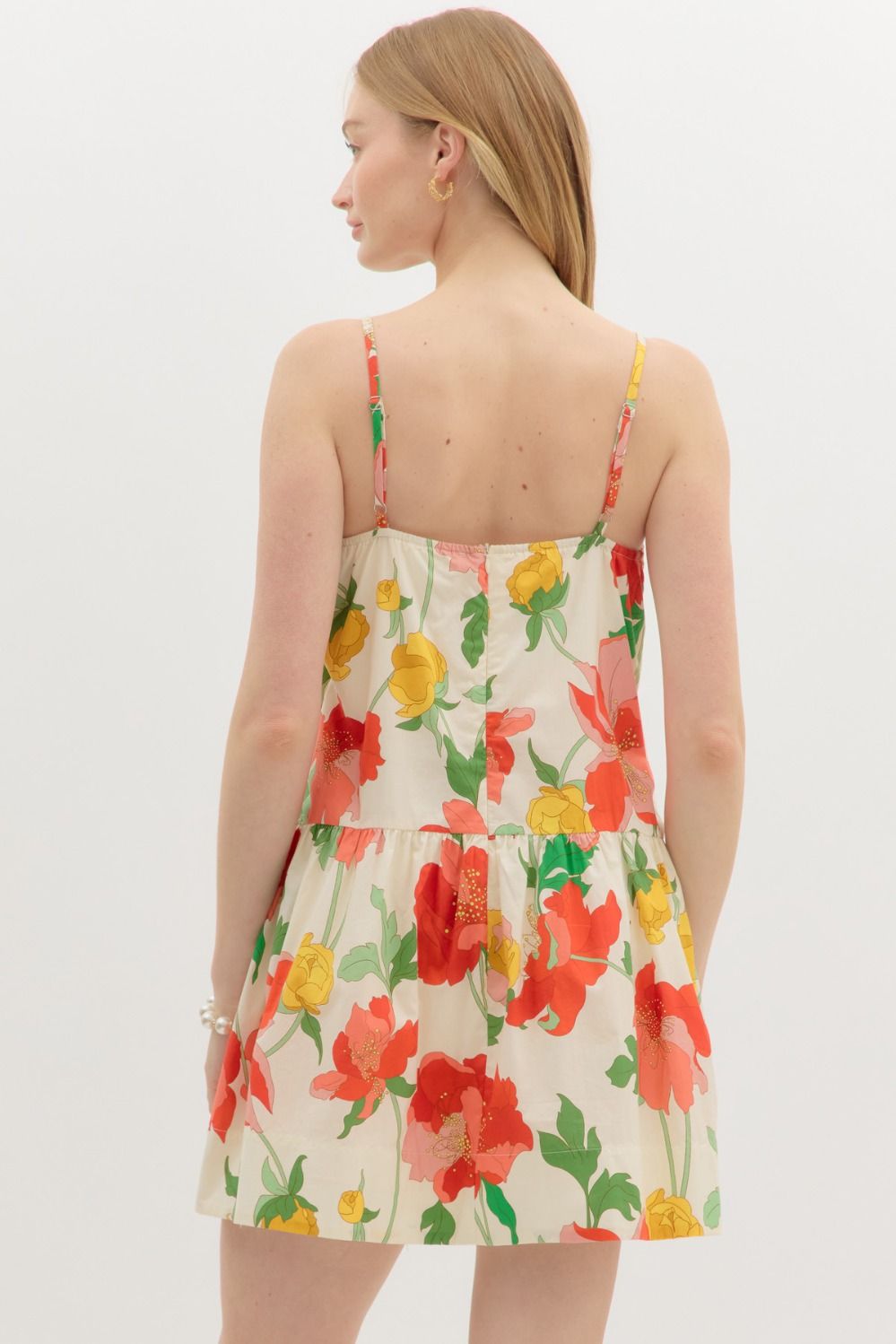 Cream Floral Dress