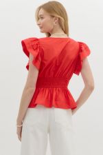 Flutter Sleeve Top