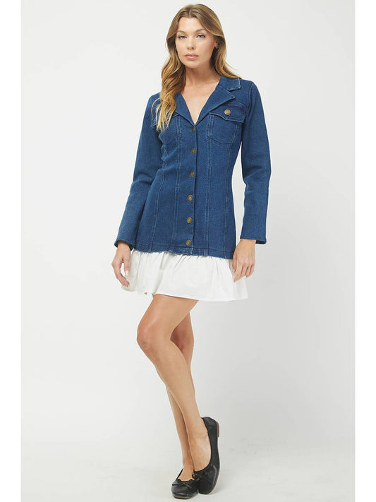 Denim Mini Shirt Dress