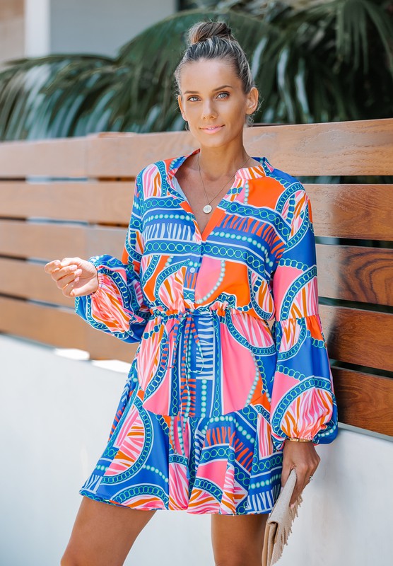 Blue Print Dress