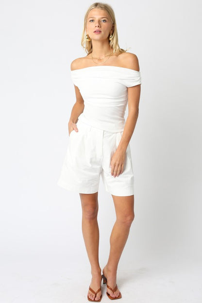 White Off-Shoulder Top