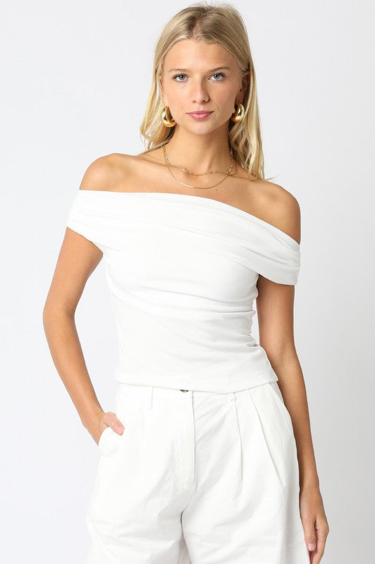 White Off-Shoulder Top