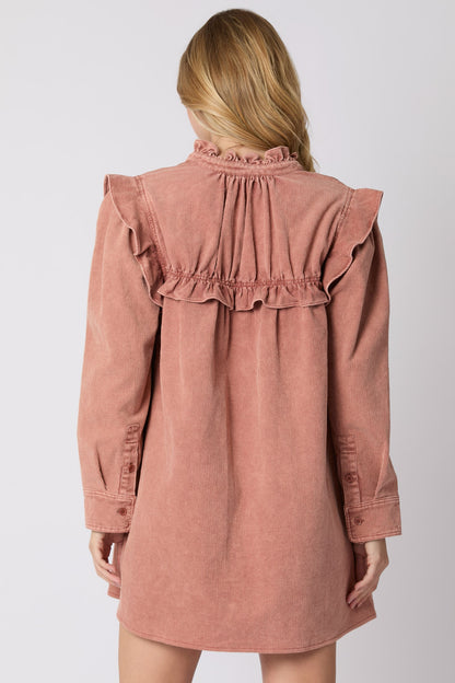 PL Ruffle Corduroy Dress