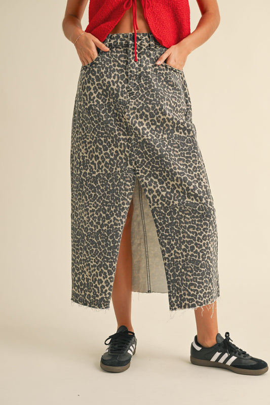 Long Leopard Skirt