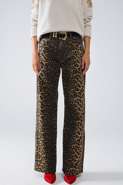 Leopard Print Jeans