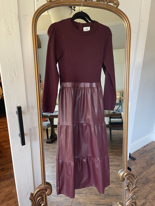 Burgundy Sweater Dress