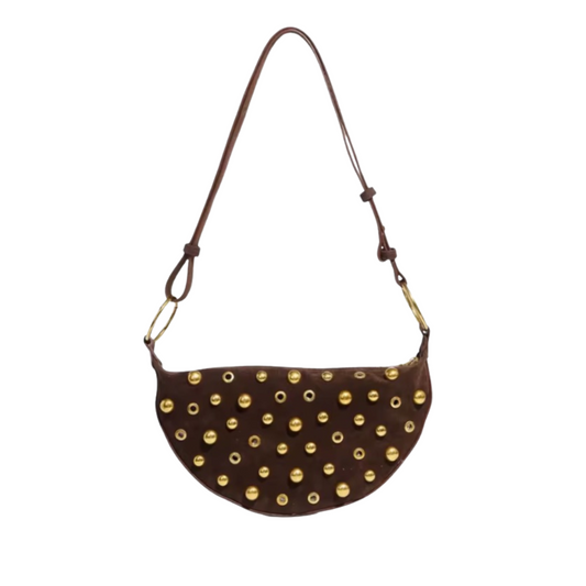 Brown Maeve Studded Bag