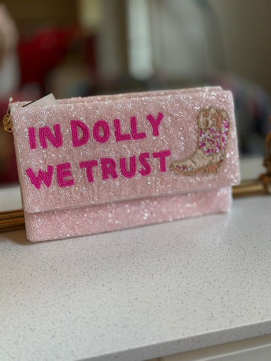 In Dolly We Trust Clutch