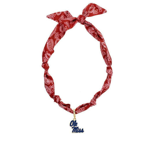 Ole Miss Rebel Bandana Necklace
