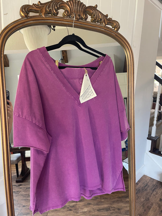 Purple Vneck Shirt