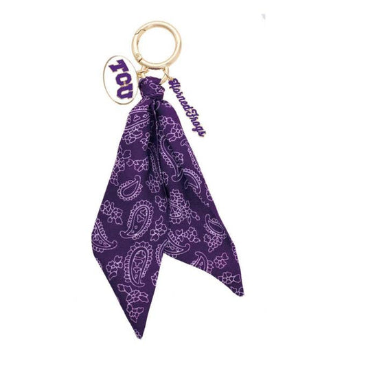 Tcu Logo Bandana Bag Charm