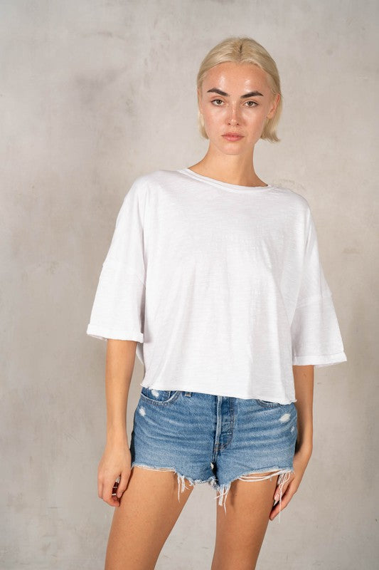 Open Back White Tee