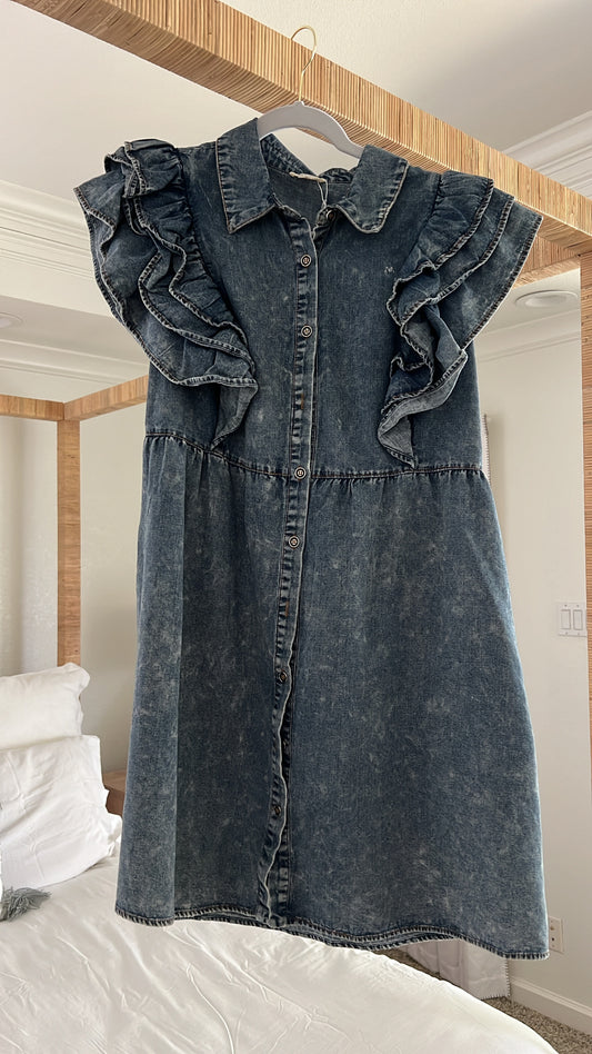 Jodi denim dress with pockets