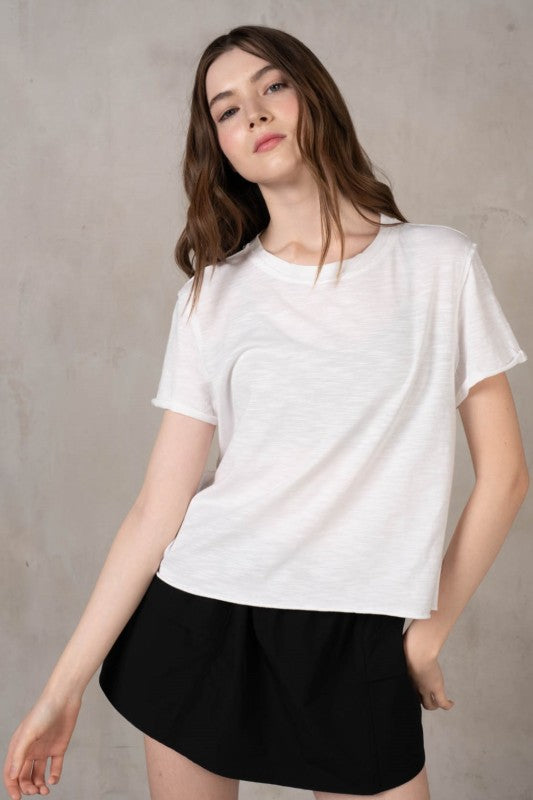 White Slub Tee