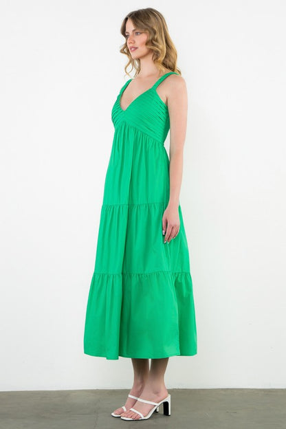Green Tiered Maxi Dress