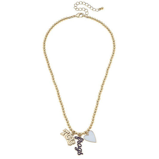 Tcu Ball Bead Charm Necklace