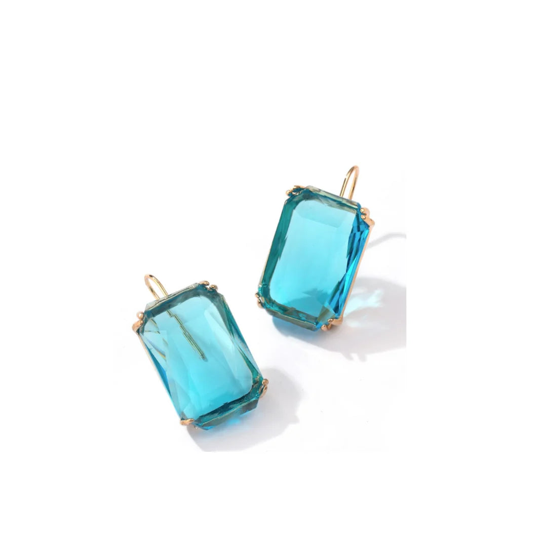 Ice block Earrings turquoise