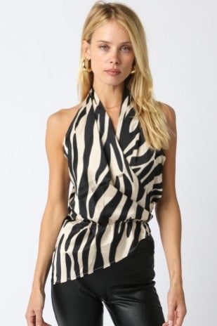 Zebra Halter Top