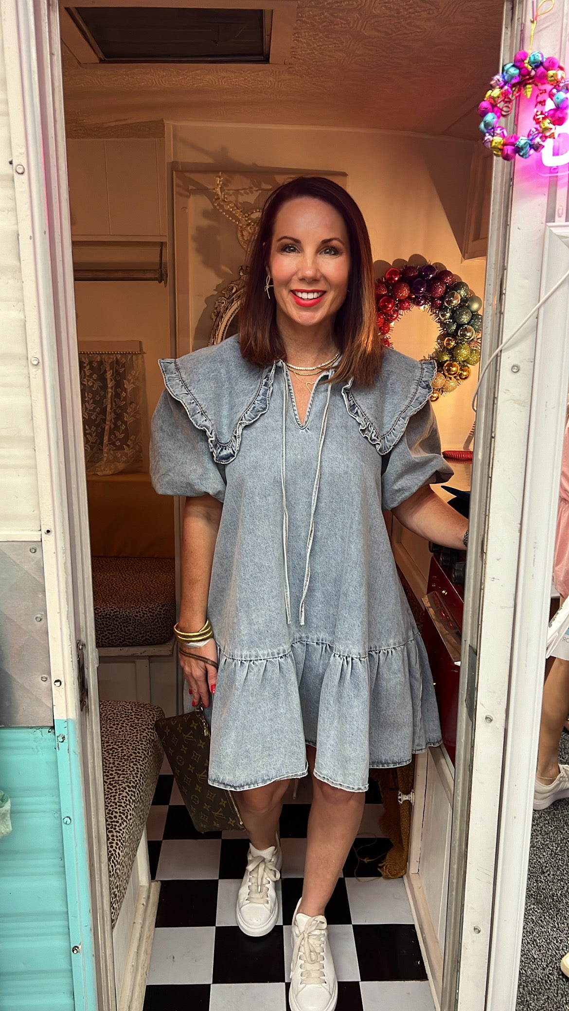 SL denim light wash dress