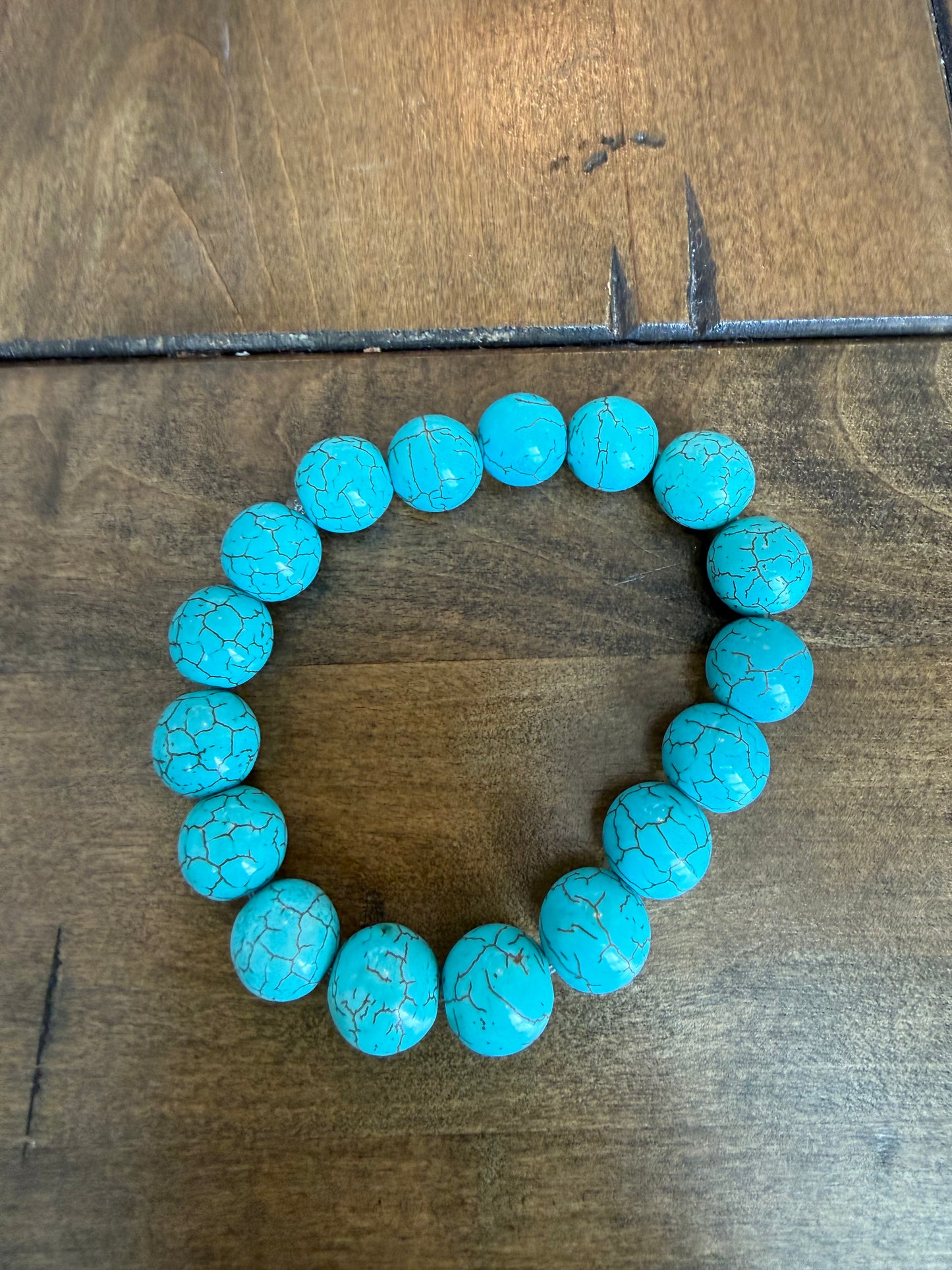 Large Bead Turquoise Bracelet