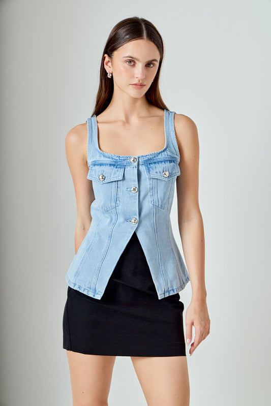 Light Denim Top