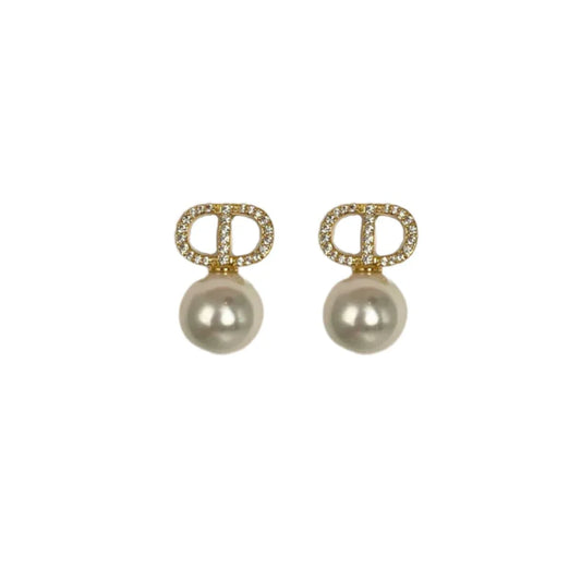 Riad Pave Pearl earrings