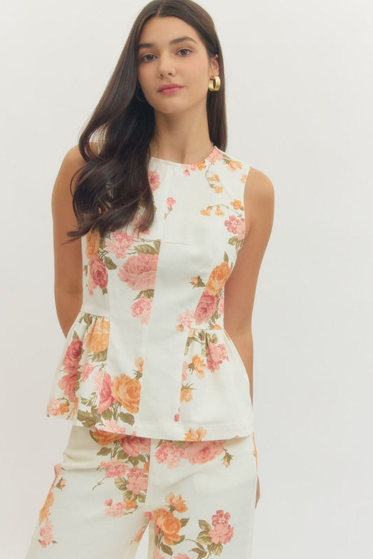 Floral Peplum Top