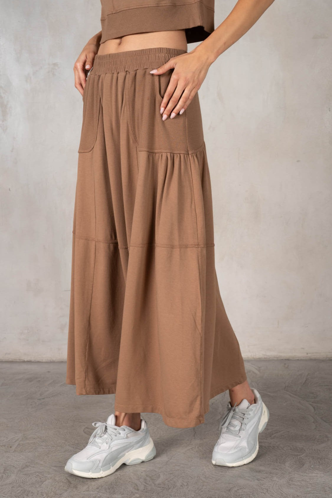 Mocha Wide Leg Lounge Set