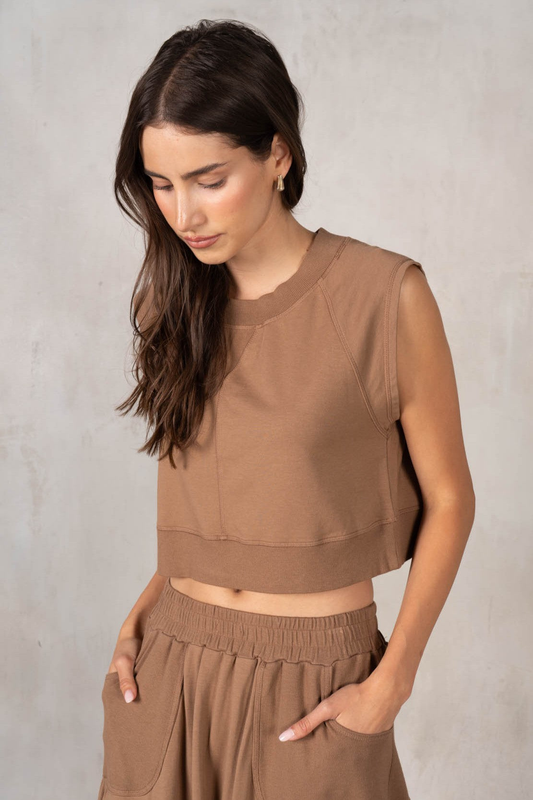 Mocha Wide Leg Lounge Set