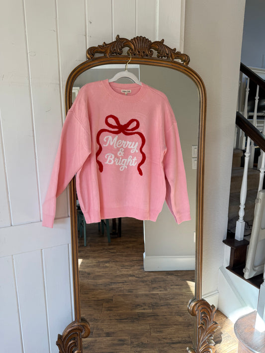 Pink Merry and Bright Sweater