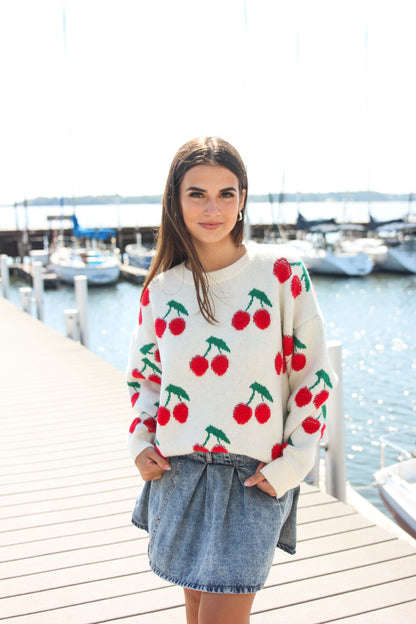 cherry sweater