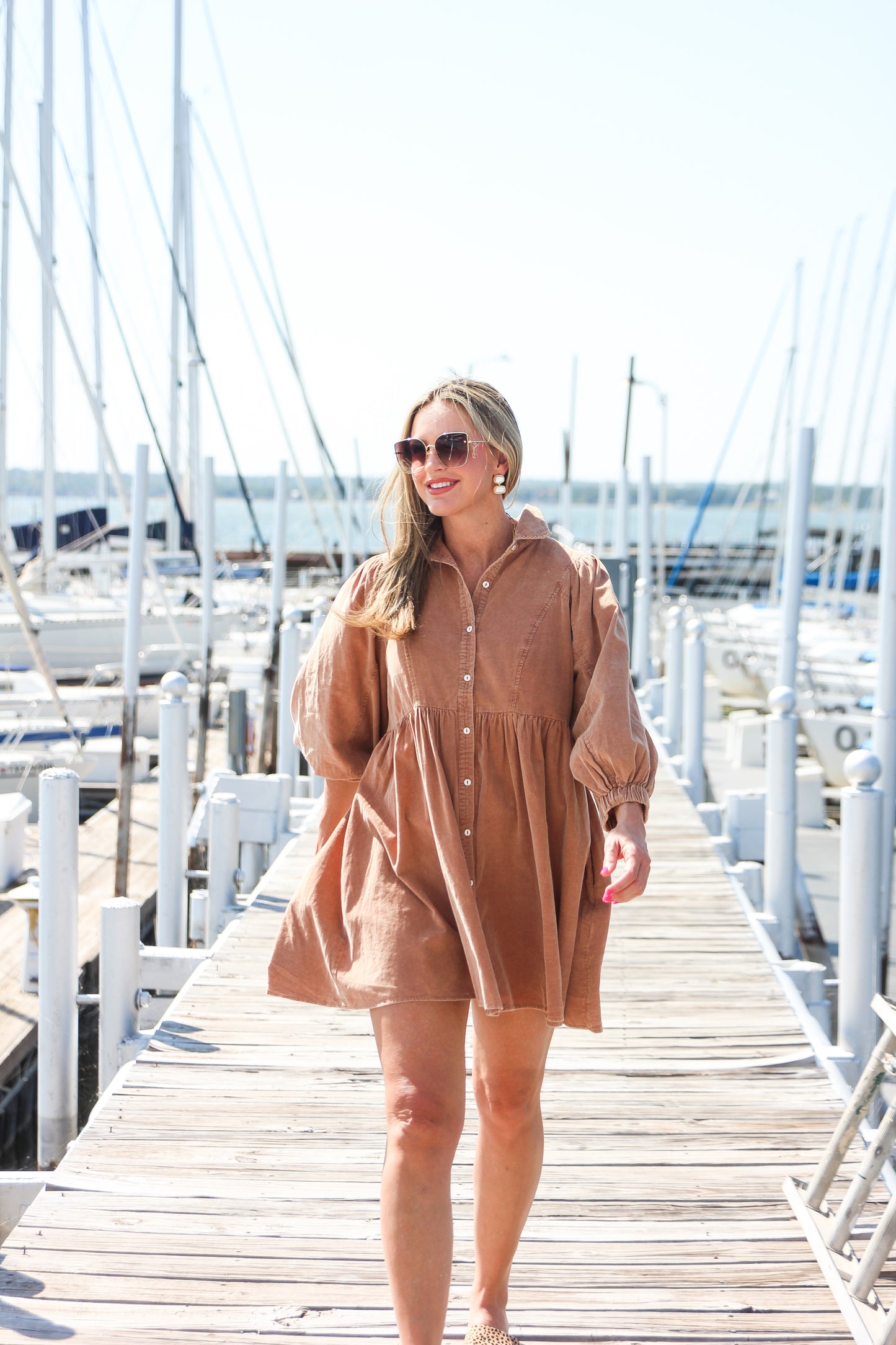 BP camel corduroy dress