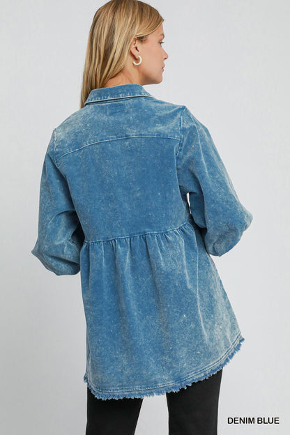 Denim Courduroy tunic dress