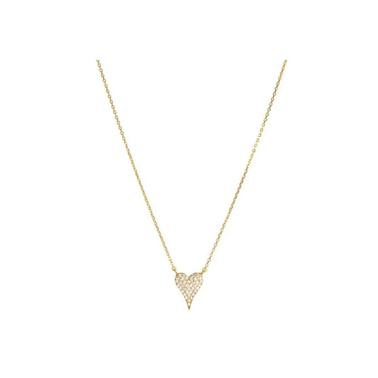 Micro Pave Heart Necklace