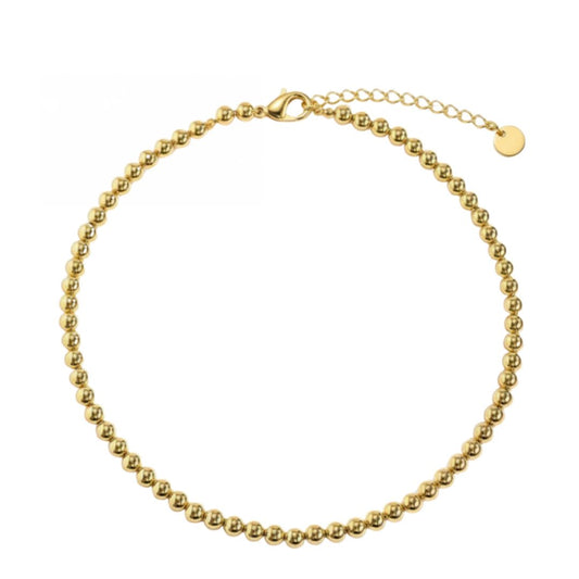 Gold Ball and Chain Necklace